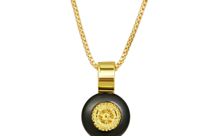 Anhänger Rotary für PolioPlus

Onyx schwarz (⌀ 12.2 mm)
Pin goldfarbene Zinklegierung (⌀ 7 mm)
CHF 110.-/€ 120.-